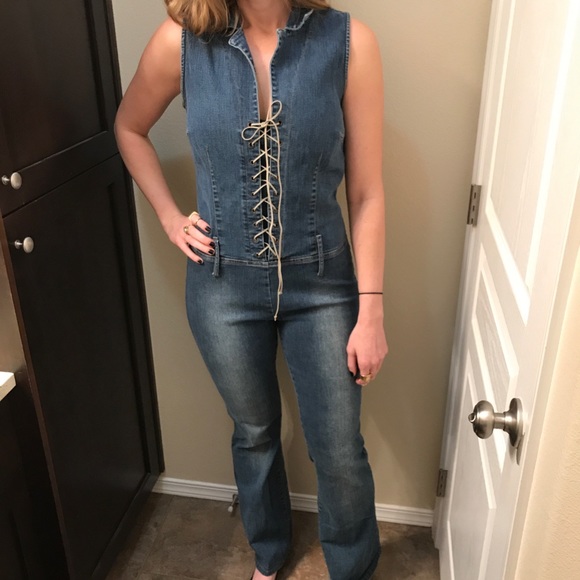 90s denim jumpsuit